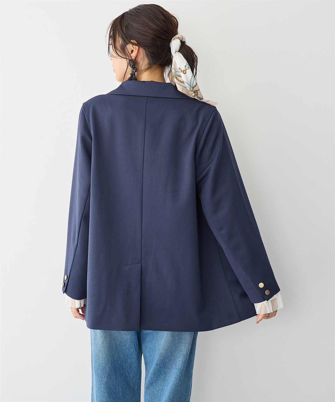 anyfee 【anyfee/プラスサイズ】金釦ダブルブレストジャケット_sub_10