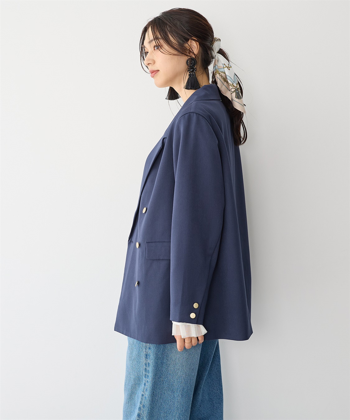 anyfee 【anyfee/プラスサイズ】金釦ダブルブレストジャケット_sub_11