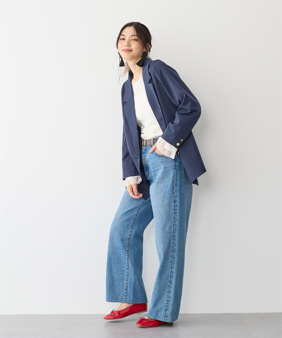 anyfee 【anyfee/プラスサイズ】金釦ダブルブレストジャケット_sub_14