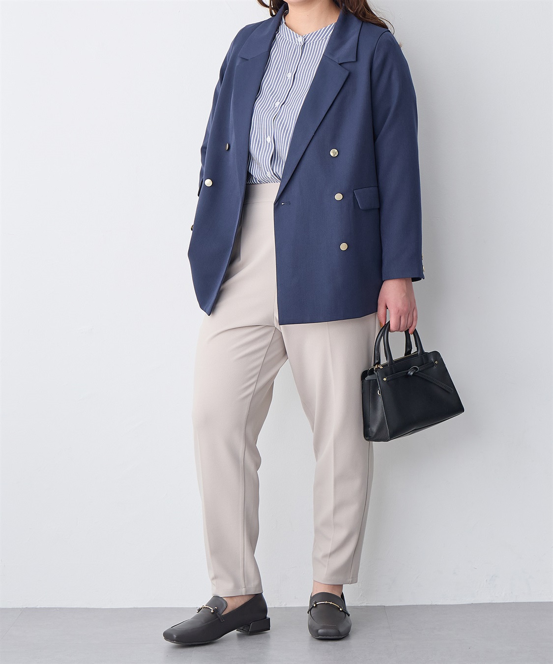 anyfee 【anyfee/プラスサイズ】金釦ダブルブレストジャケット_sub_17