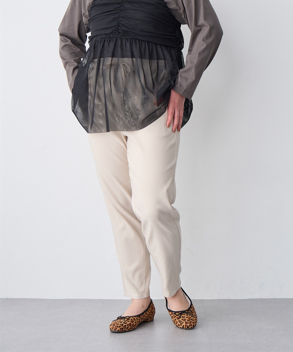 anyfee 【anyfee/プラスサイズ】GOODテーパードパンツ_sub_2