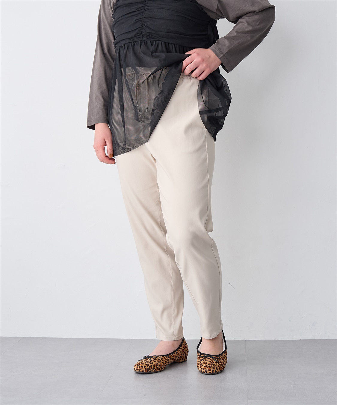 anyfee 【anyfee/プラスサイズ】GOODテーパードパンツ_sub_3