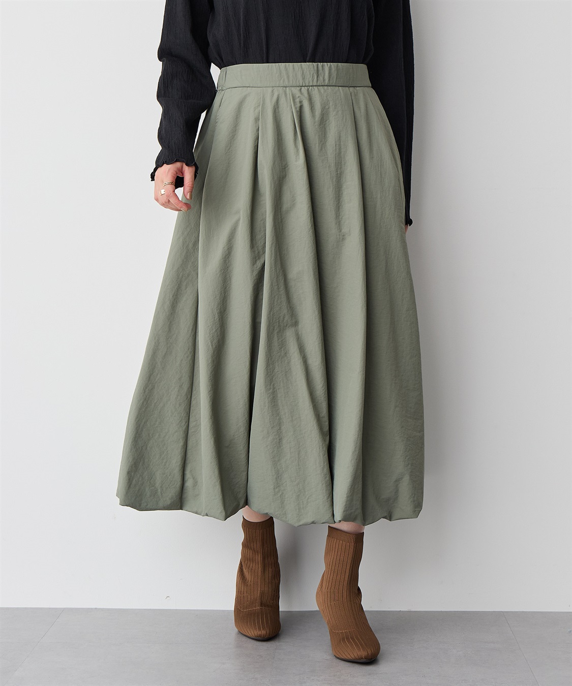 anyfee 【anyfee/プラスサイズ】撥水バルーンスカート_sub_3