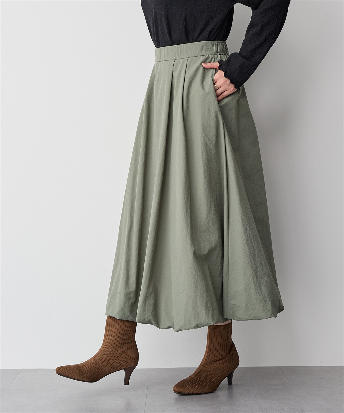 anyfee 【anyfee/プラスサイズ】撥水バルーンスカート_sub_5