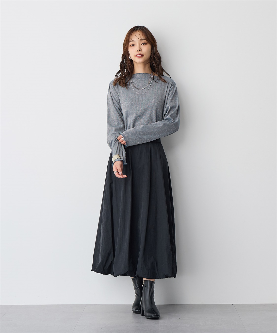anyfee 【anyfee/プラスサイズ】撥水バルーンスカート_sub_12