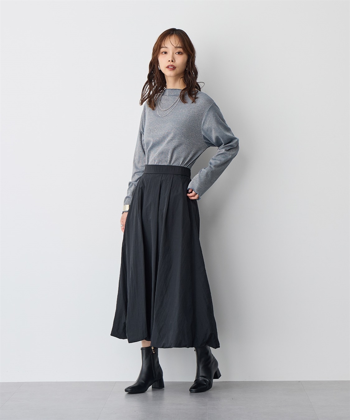 anyfee 【anyfee/プラスサイズ】撥水バルーンスカート_sub_13