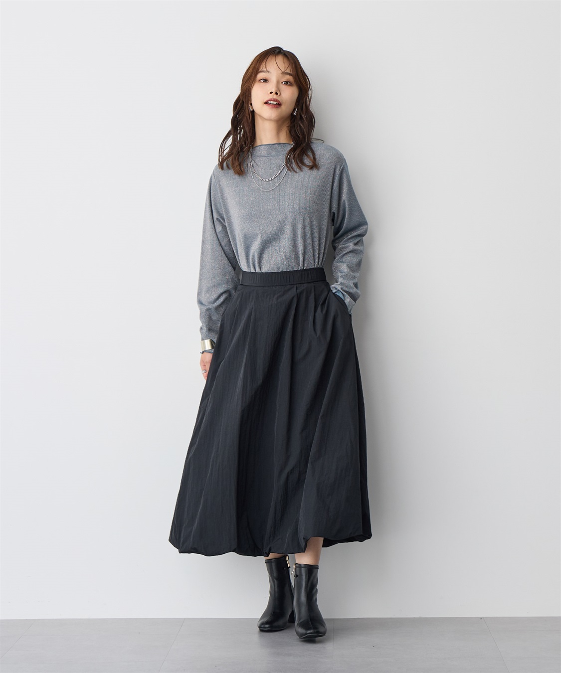 anyfee 【anyfee/プラスサイズ】撥水バルーンスカート_sub_14