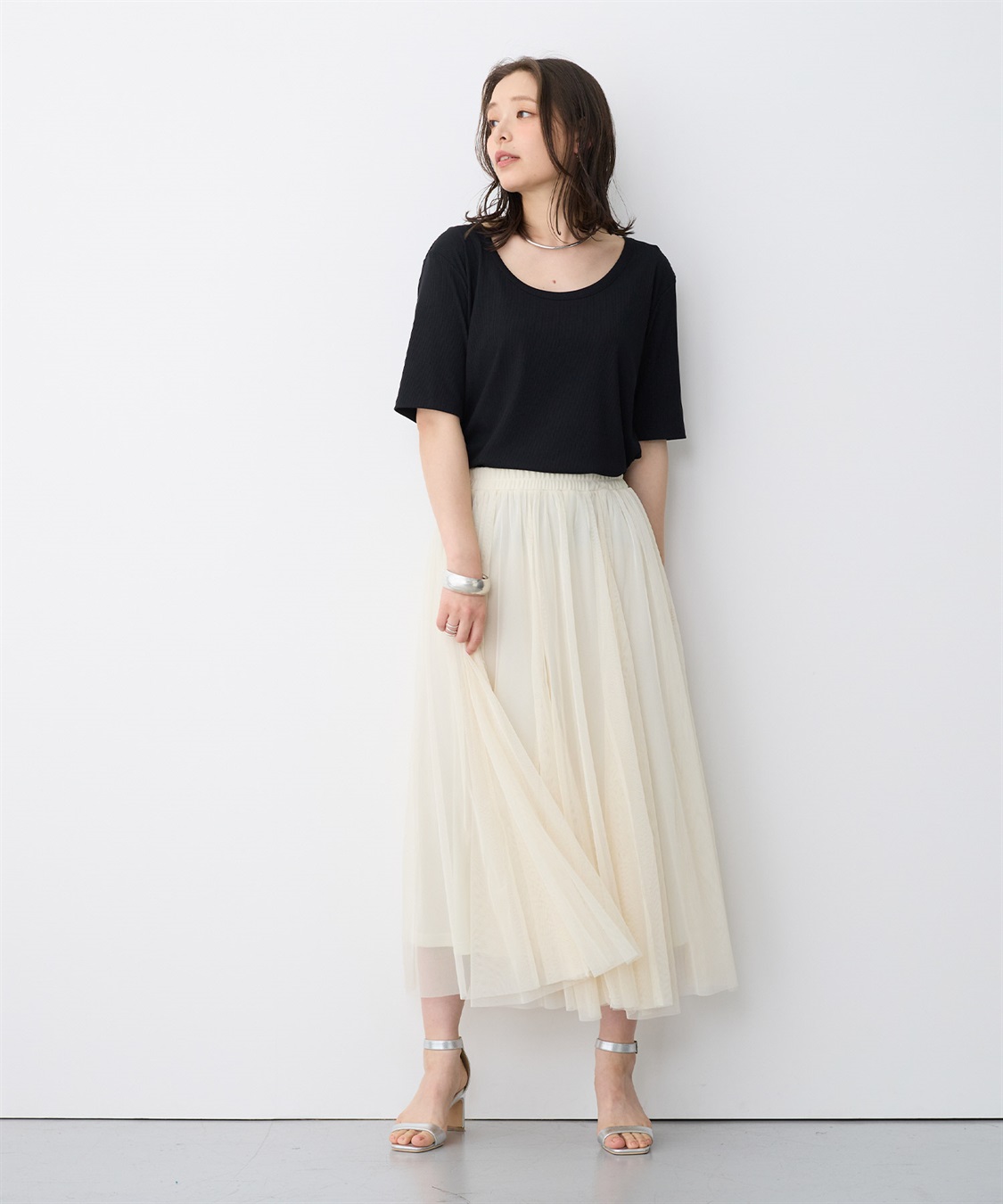 anyfee 【anyfee/大きいサイズ】チュールスカート《低身長サイズ有》◆新色追加◆_sub_12