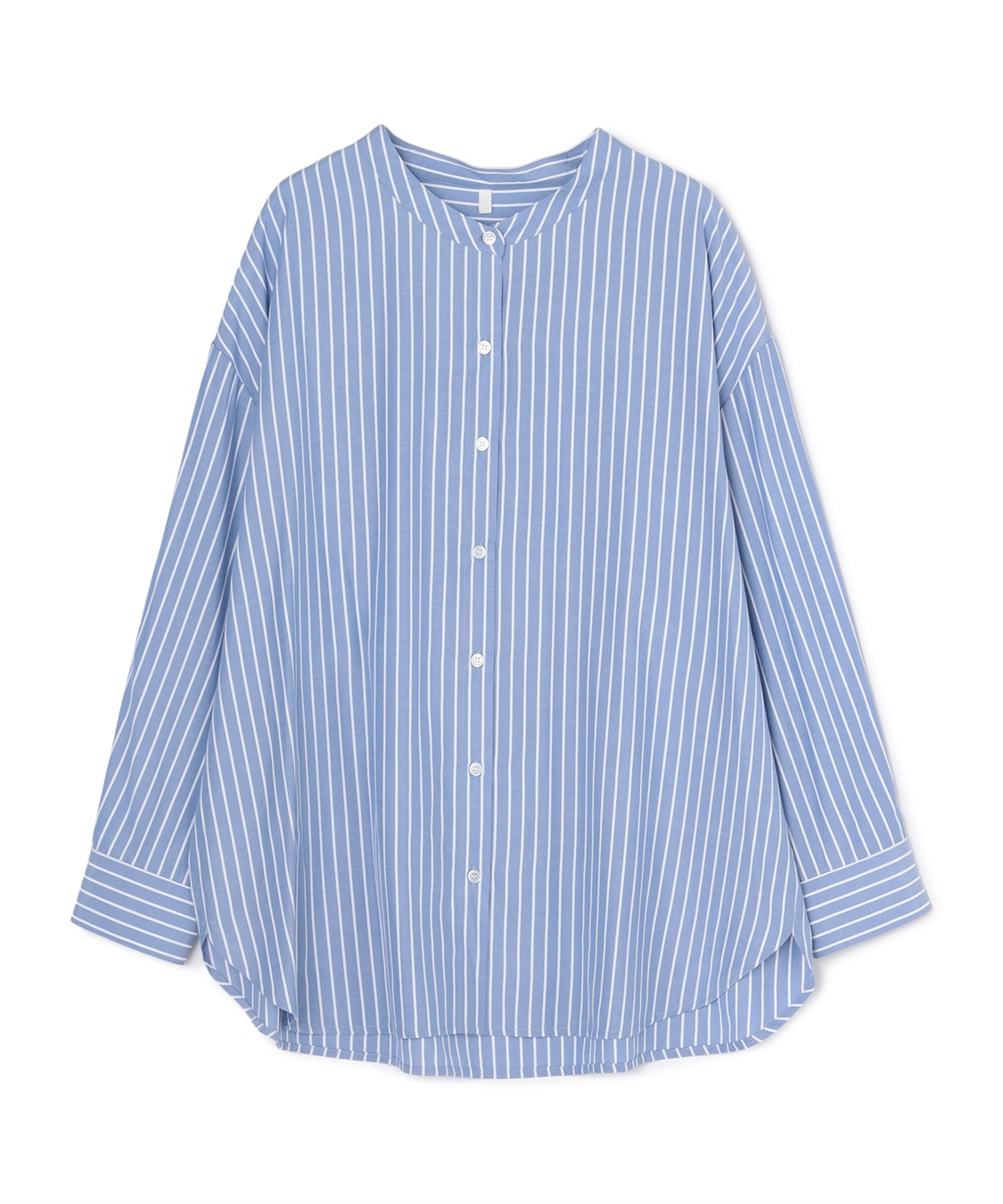 anyfee 【anyfee/プラスサイズ】バンドカラーストライプシャツ_sub_22