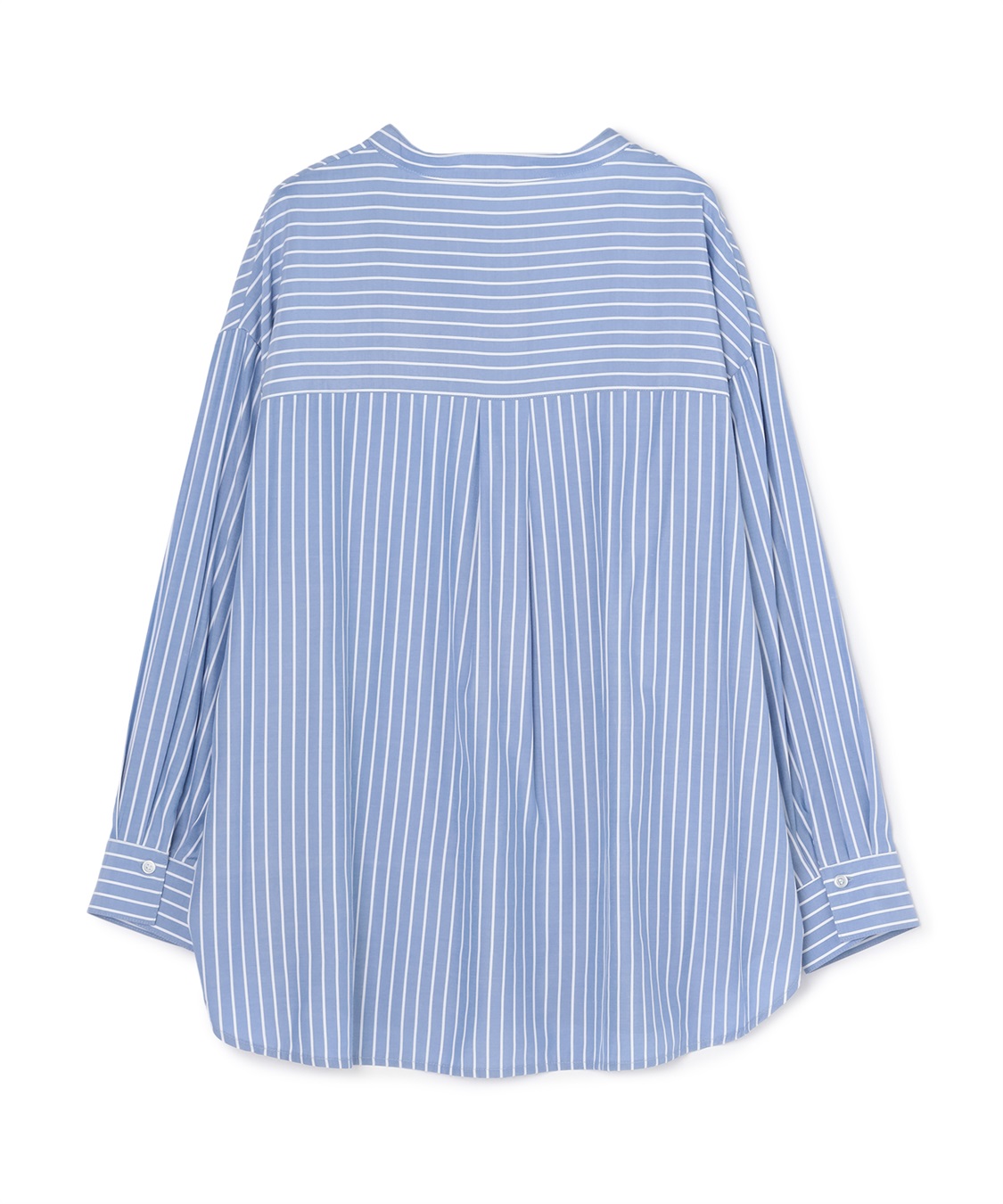 anyfee 【anyfee/プラスサイズ】バンドカラーストライプシャツ_sub_23