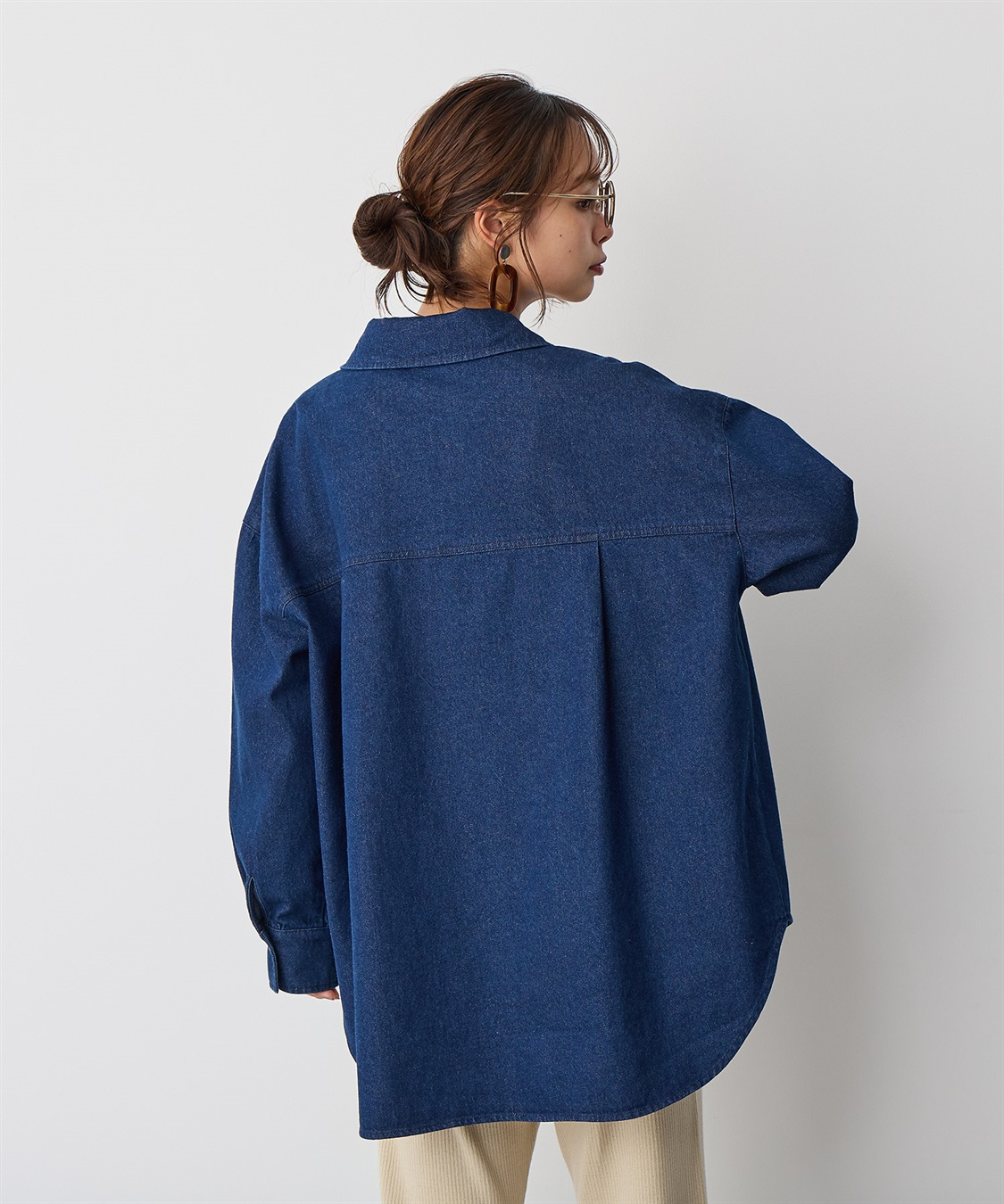 anyfee 【anyfee/プラスサイズ】BIGポケットデニムシャツ_sub_10