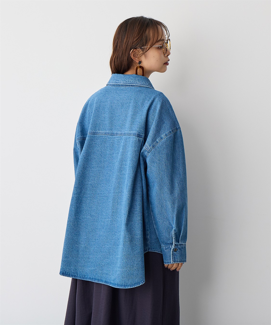 anyfee 【anyfee/プラスサイズ】BIGポケットデニムシャツ_sub_15