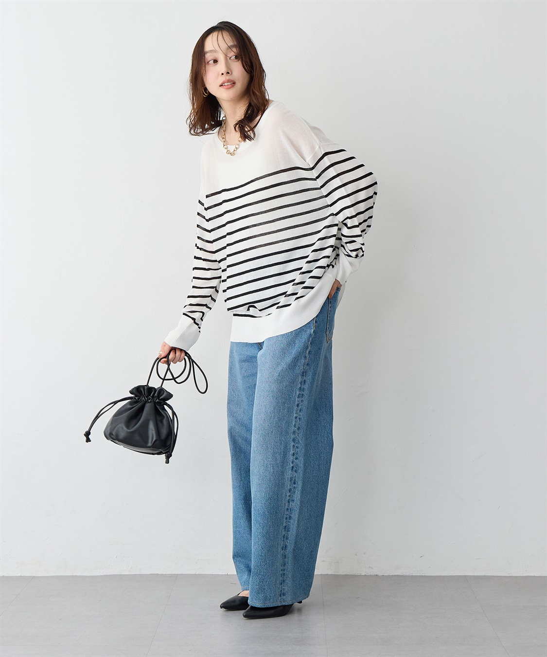 anyfee 【anyfee/プラスサイズ】シアーニットプルオーバー（新色追加）《接触冷感》_sub_9