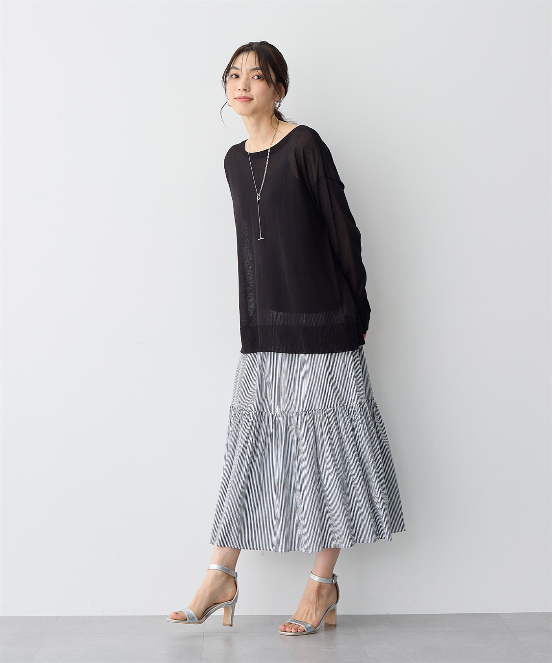 anyfee 【anyfee/プラスサイズ】シアーニットプルオーバー（新色追加）《接触冷感》_sub_13