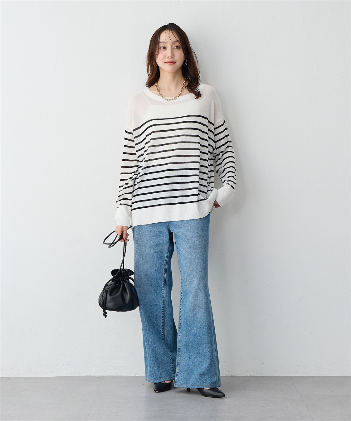 anyfee 【anyfee/プラスサイズ】シアーニットプルオーバー（新色追加）《接触冷感》_sub_21