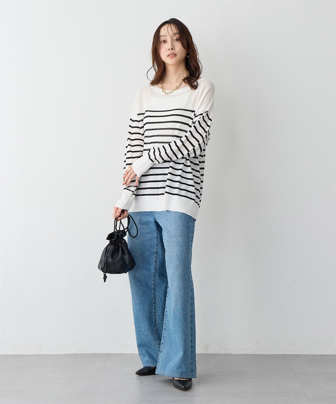 anyfee 【anyfee/プラスサイズ】シアーニットプルオーバー（新色追加）《接触冷感》_sub_22