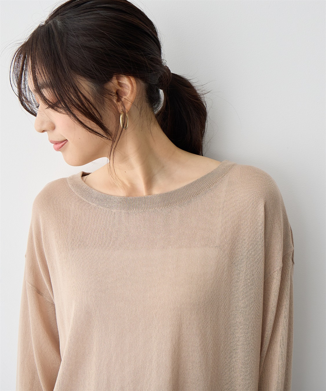 anyfee 【anyfee/プラスサイズ】シアーニットプルオーバー（新色追加）《接触冷感》_sub_23