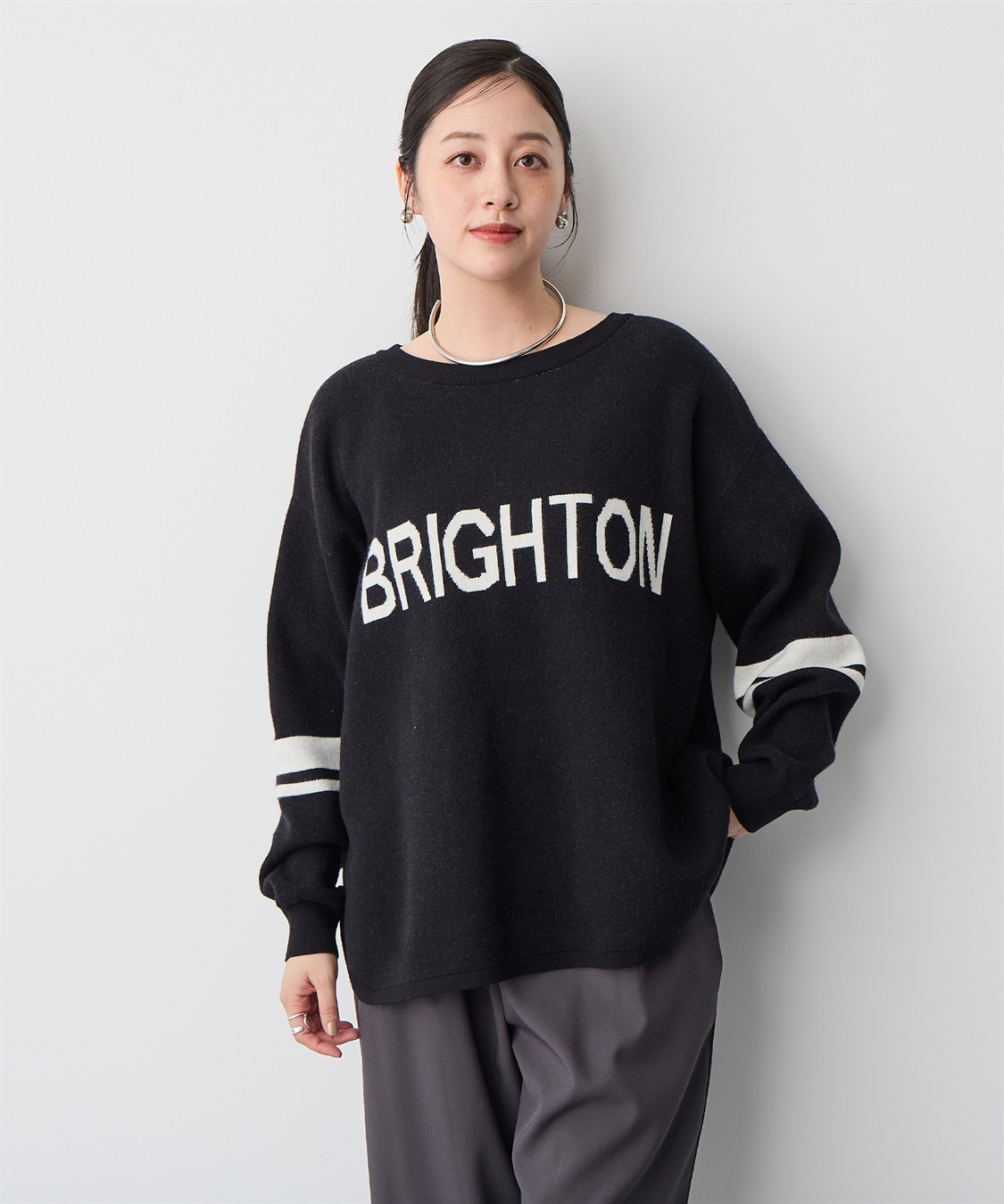 Life Style by cross marche 【anyfee/プラスサイズ】ジャガードロゴニットプルオーバー_sub_13