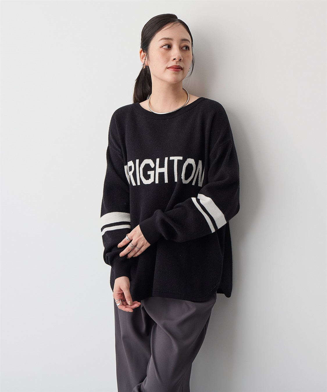 Life Style by cross marche 【anyfee/プラスサイズ】ジャガードロゴニットプルオーバー_sub_16