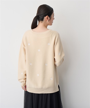 Life Style by cross marche 【anyfee/プラスサイズ】星柄刺繍ニットプルオーバー_subthumb_12