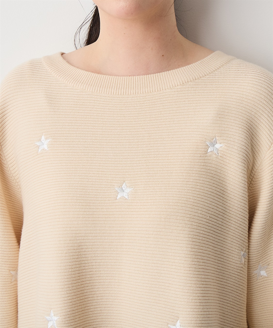 Life Style by cross marche 【anyfee/プラスサイズ】星柄刺繍ニットプルオーバー_sub_14