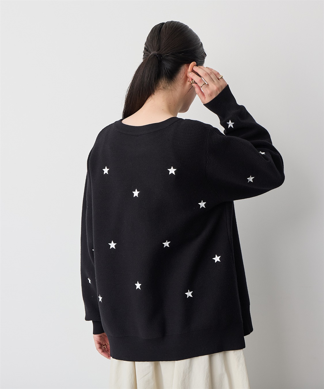 Life Style by cross marche 【anyfee/プラスサイズ】星柄刺繍ニットプルオーバー_sub_19