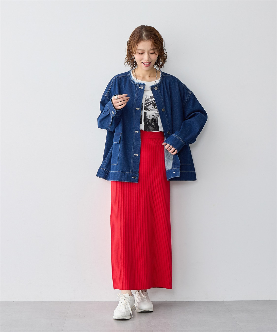 anyfee 【anyfee/プラスサイズ】ウォームタッチリブニットタイトスカート《低身長サイズ有》◆新色追加◆_sub_13