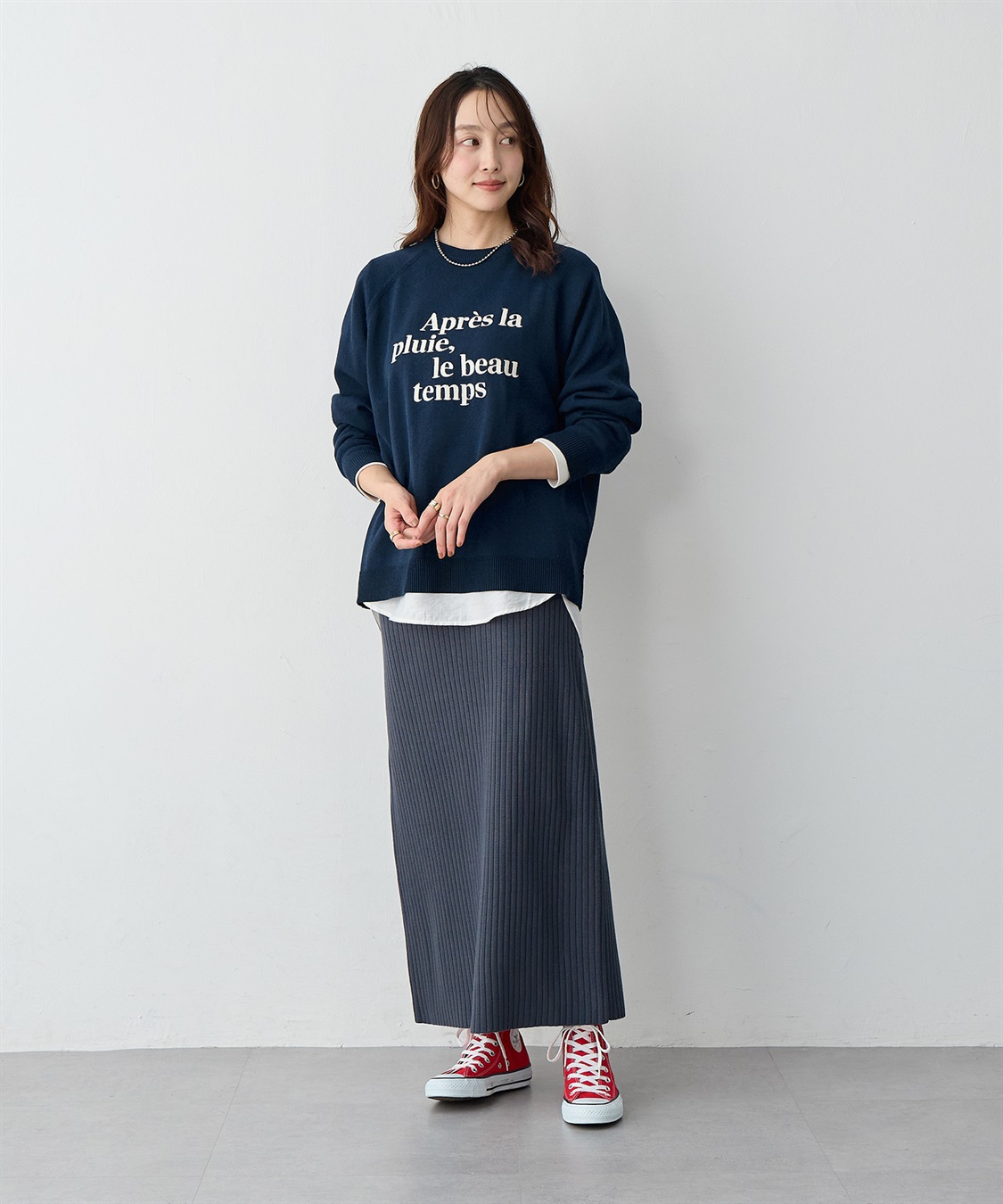 anyfee 【anyfee/プラスサイズ】ウォームタッチリブニットタイトスカート《低身長サイズ有》◆新色追加◆_sub_19