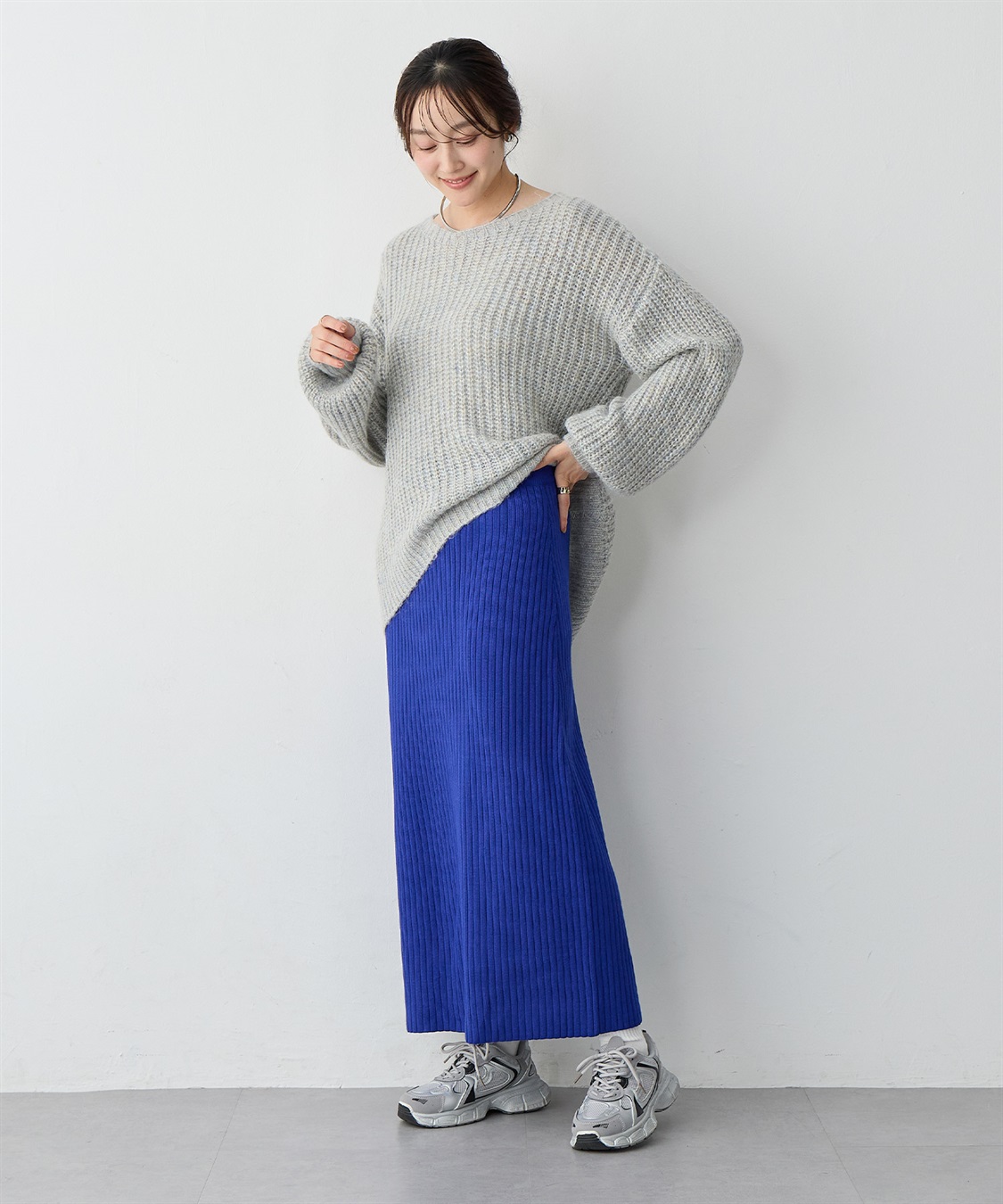 anyfee 【anyfee/プラスサイズ】ウォームタッチリブニットタイトスカート《低身長サイズ有》◆新色追加◆_sub_22