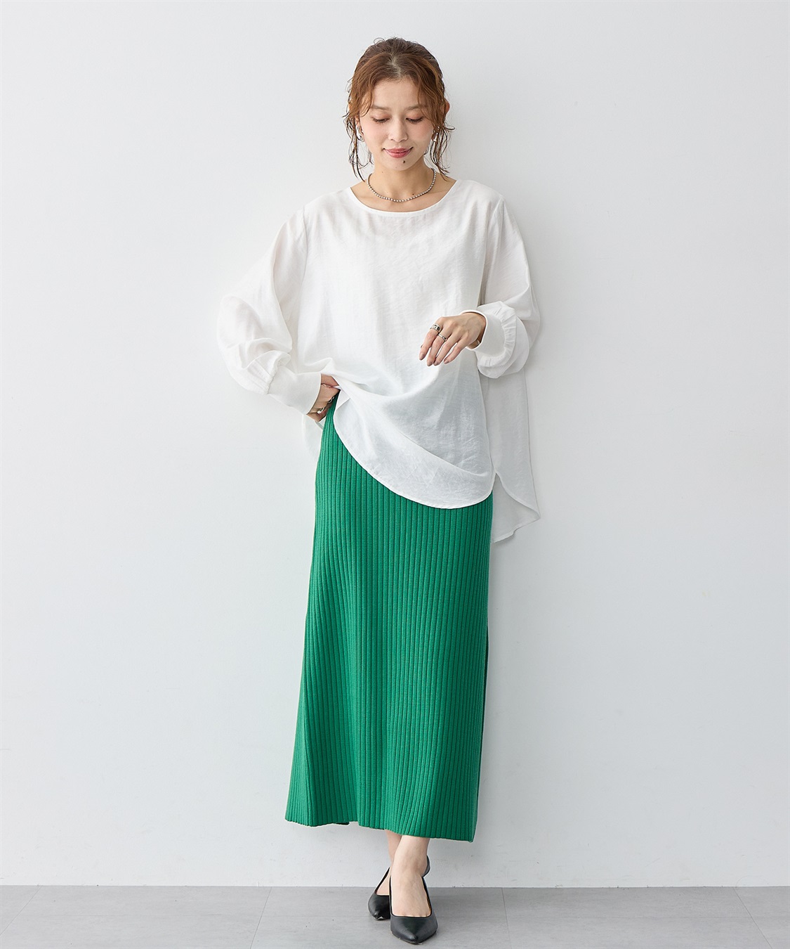 anyfee 【anyfee/プラスサイズ】ウォームタッチリブニットタイトスカート《低身長サイズ有》◆新色追加◆_sub_23