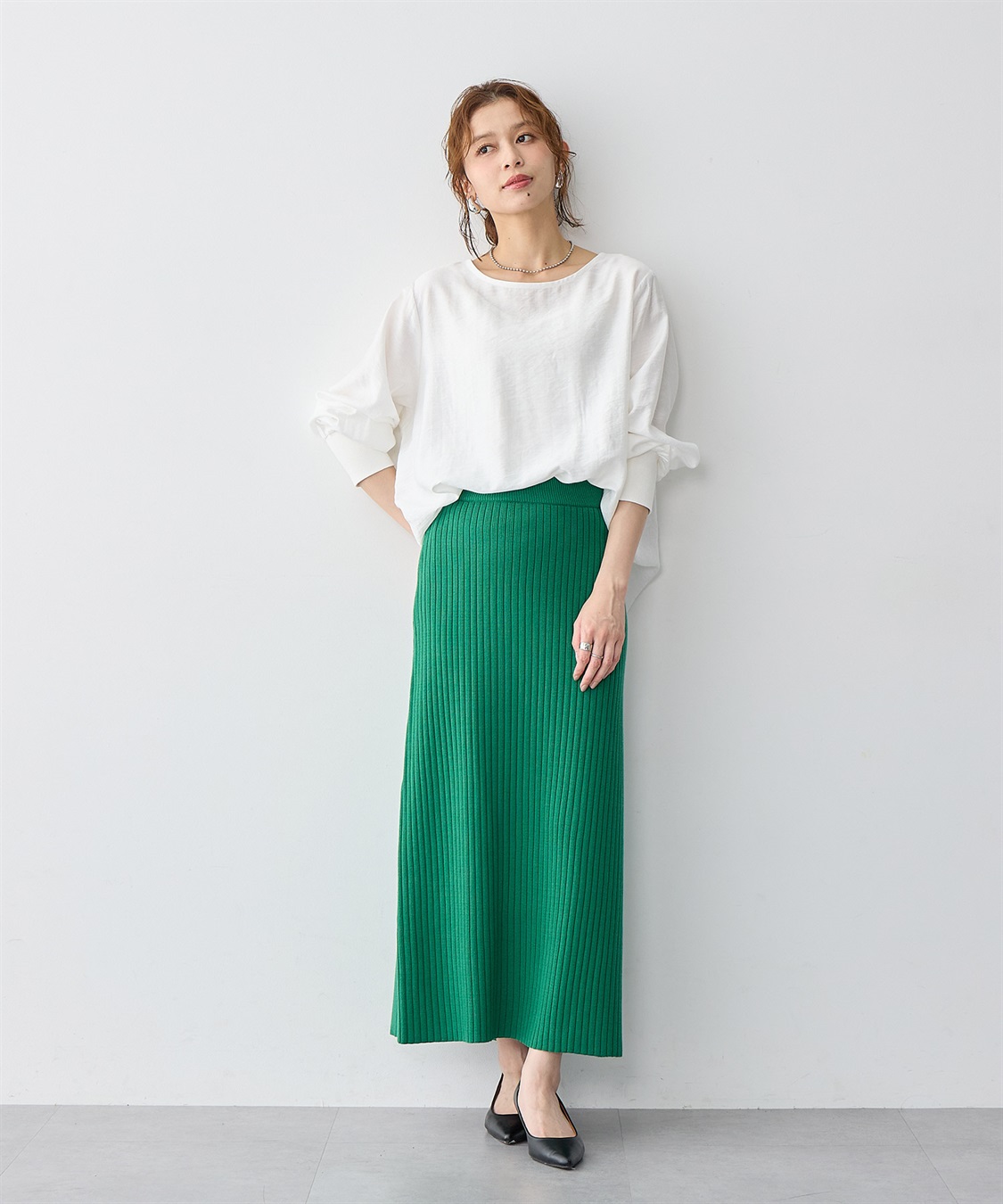 anyfee 【anyfee/プラスサイズ】ウォームタッチリブニットタイトスカート《低身長サイズ有》◆新色追加◆_sub_24