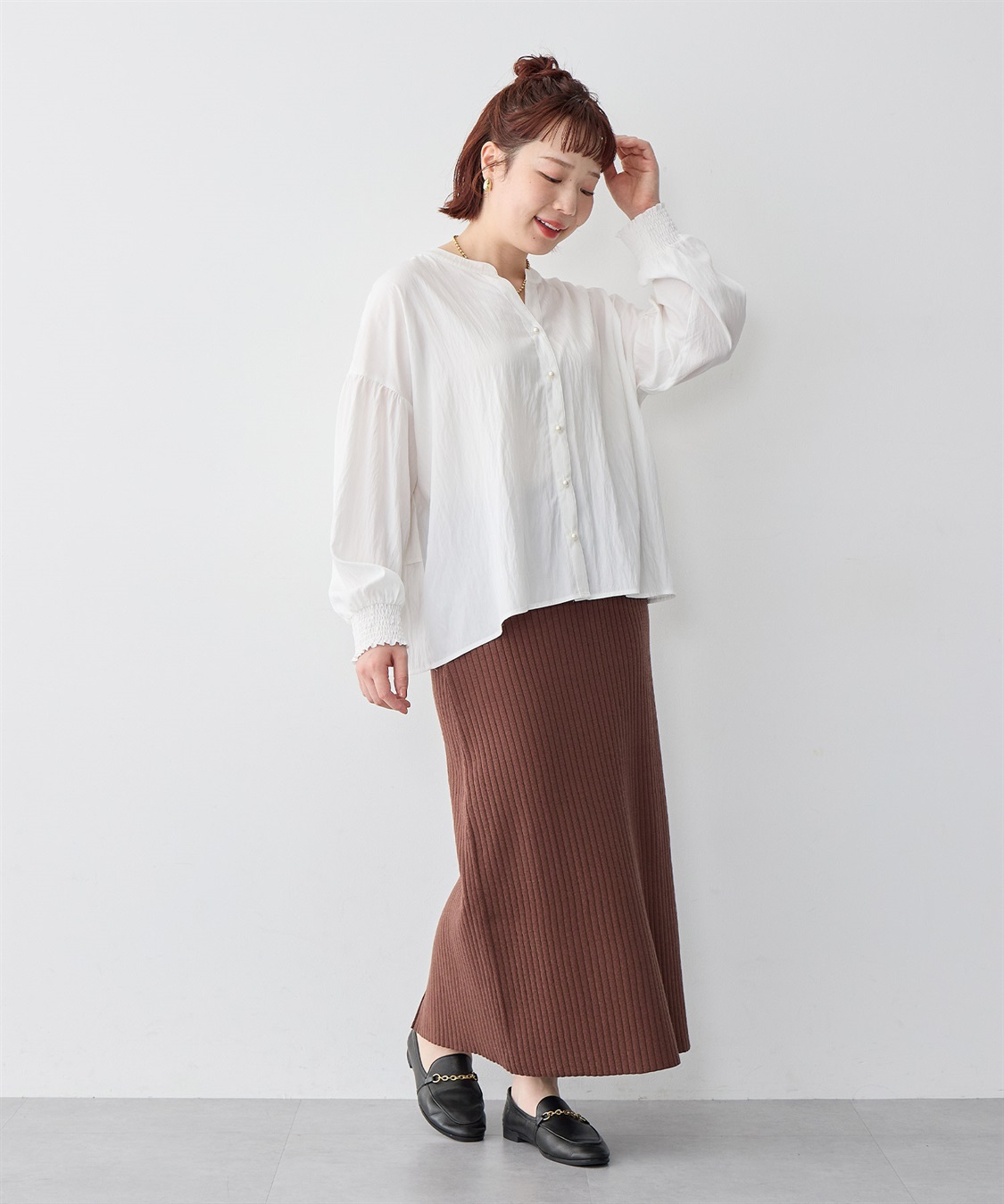 anyfee 【anyfee/プラスサイズ】ウォームタッチリブニットタイトスカート《低身長サイズ有》◆新色追加◆_sub_26