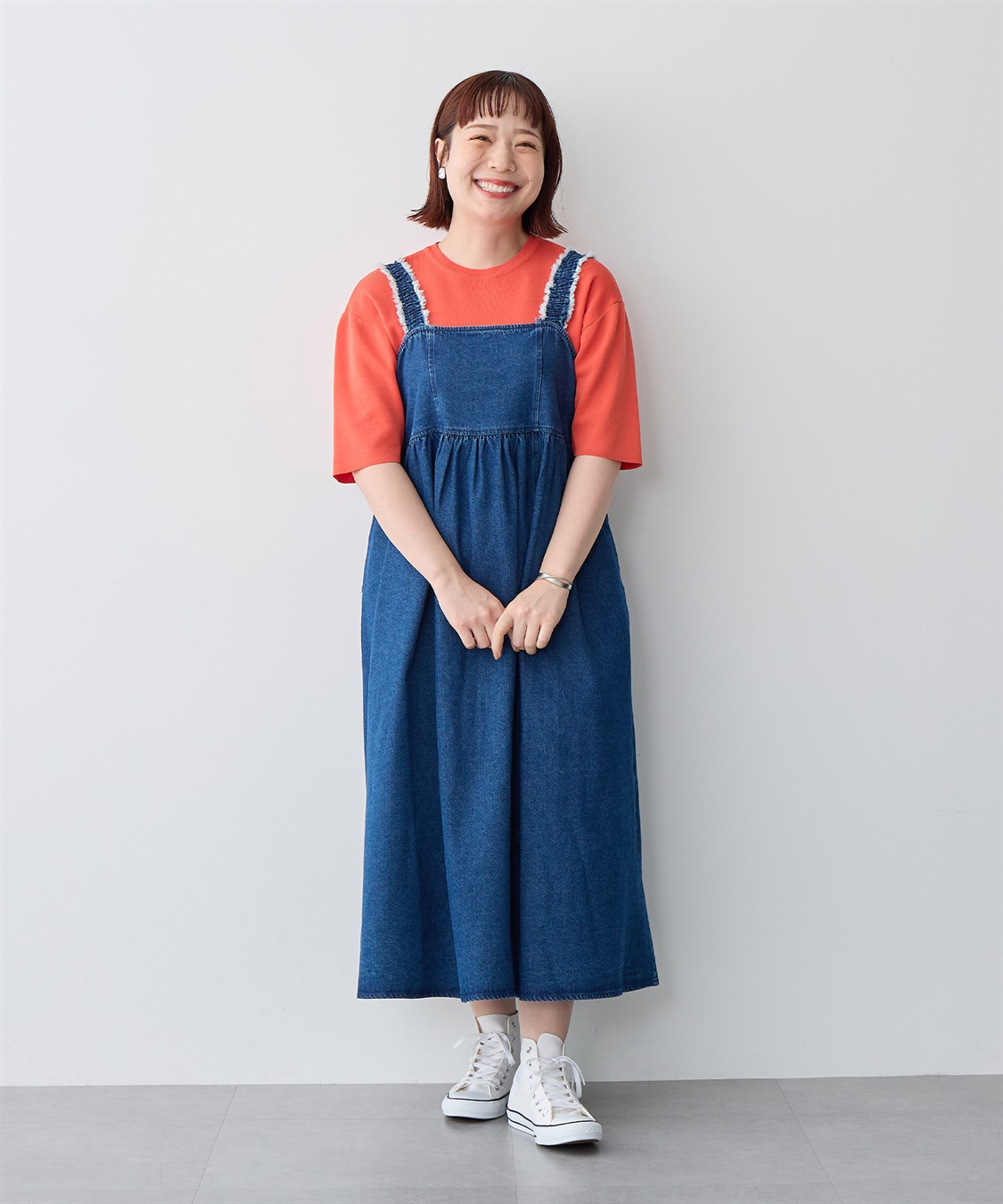 anyfee 【anyfee/プラスサイズ】フリンジデザインデニムジャンスカ_sub_5