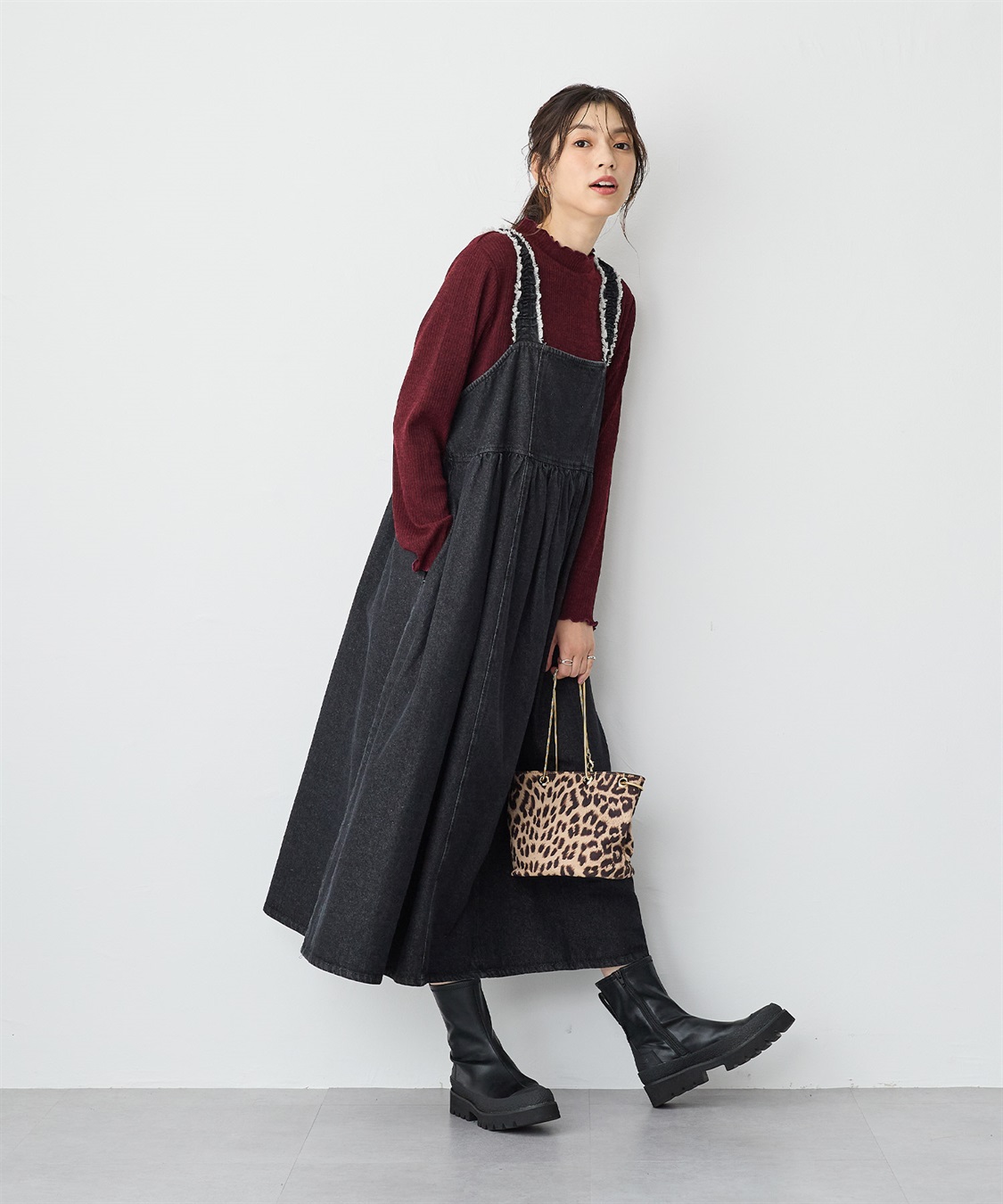 anyfee 【anyfee/プラスサイズ】フリンジデザインデニムジャンスカ_sub_8