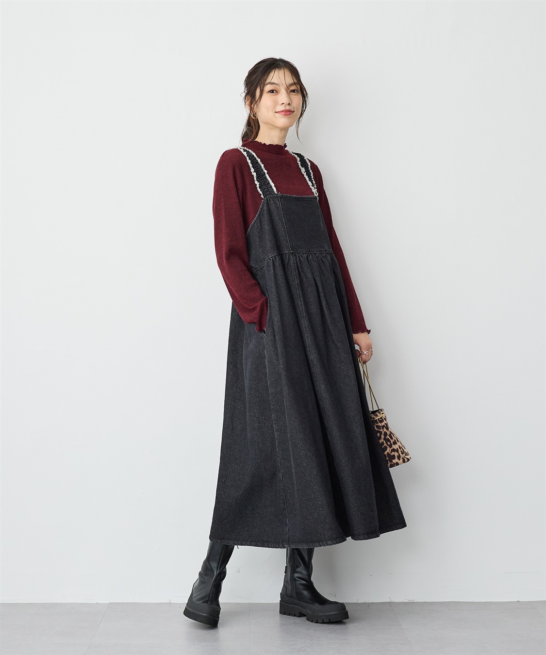 anyfee 【anyfee/プラスサイズ】フリンジデザインデニムジャンスカ_sub_9