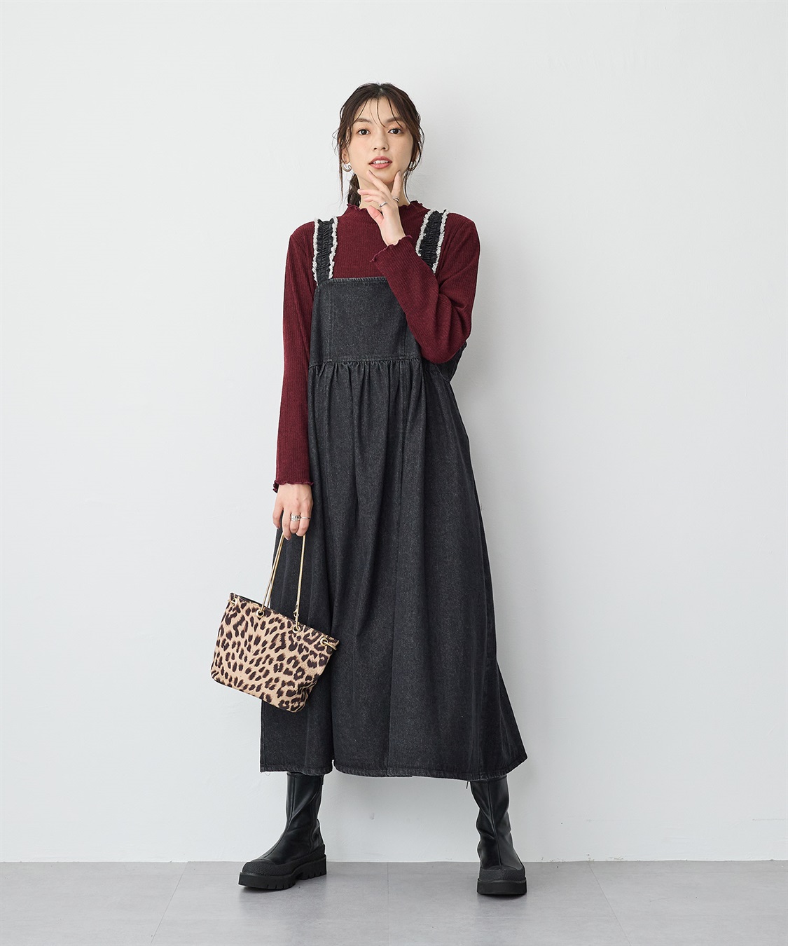 anyfee 【anyfee/プラスサイズ】フリンジデザインデニムジャンスカ_sub_10