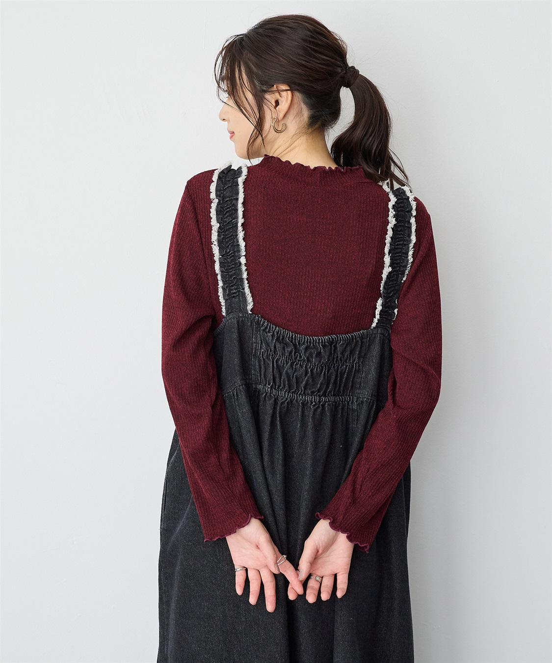 anyfee 【anyfee/プラスサイズ】フリンジデザインデニムジャンスカ_sub_12