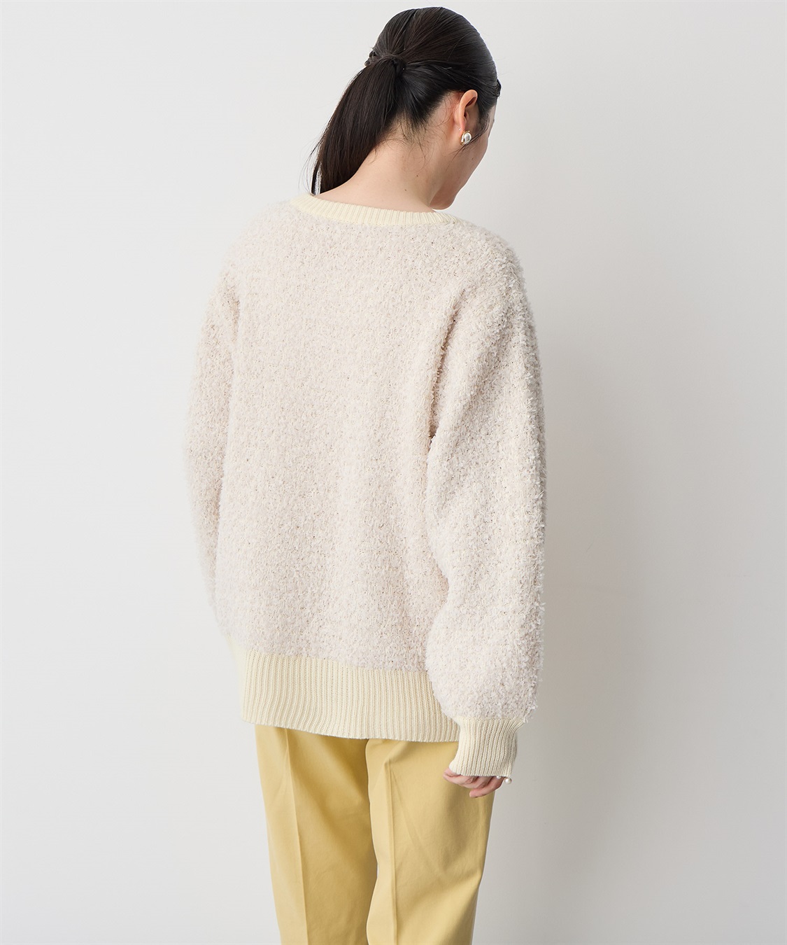 Life Style by cross marche 【anyfee/プラスサイズ】リボンヤーンニットカーディガン_sub_15