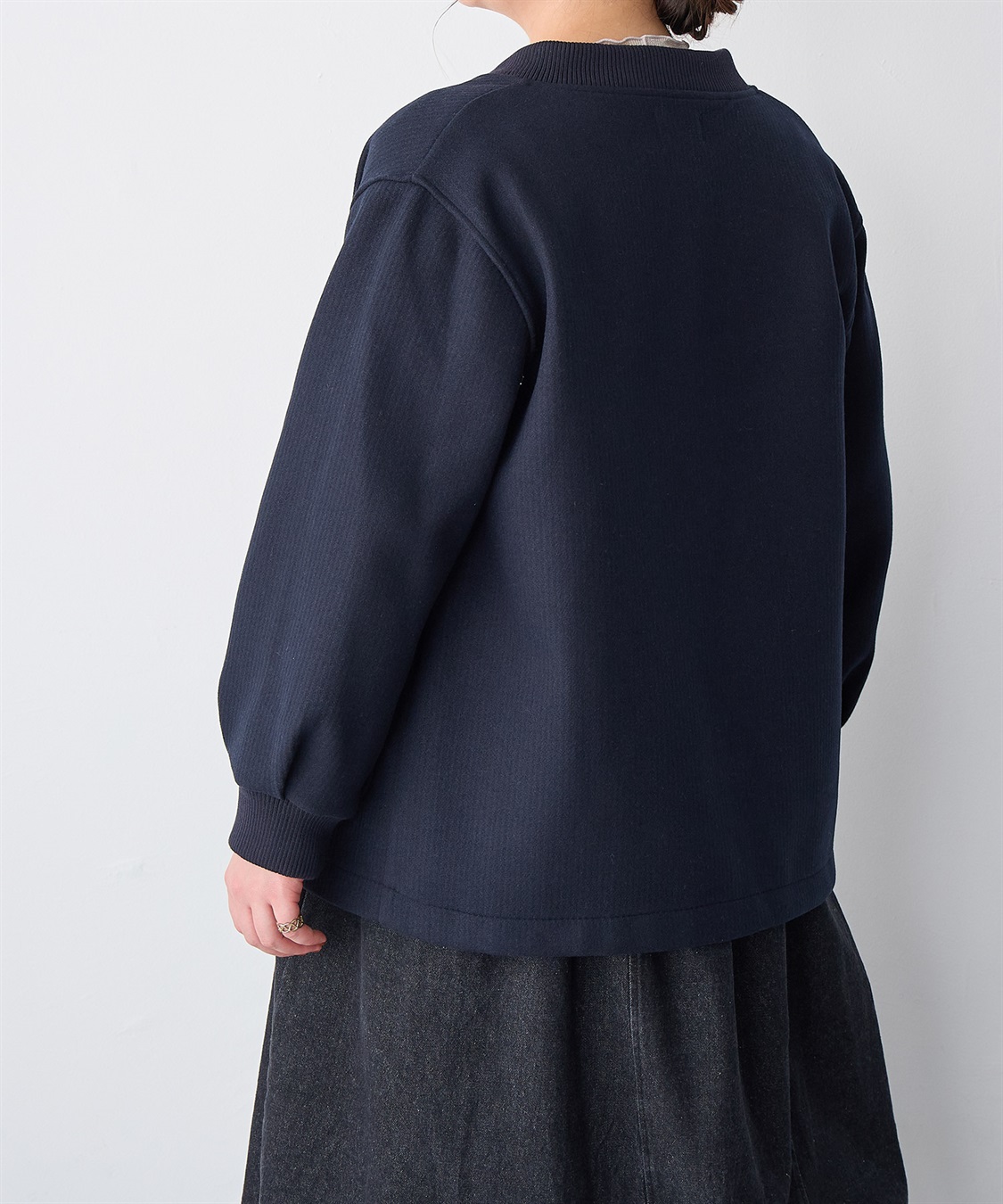 anyfee 【anyfee/プラスサイズ】オーバーサイズニットブルゾン_sub_6