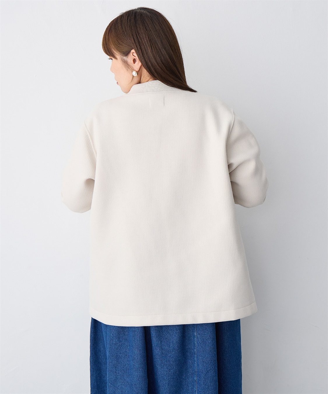 anyfee 【anyfee/プラスサイズ】オーバーサイズニットブルゾン_sub_10