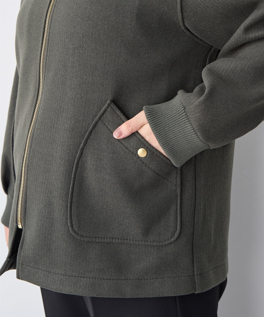 anyfee 【anyfee/プラスサイズ】オーバーサイズニットブルゾン_sub_19