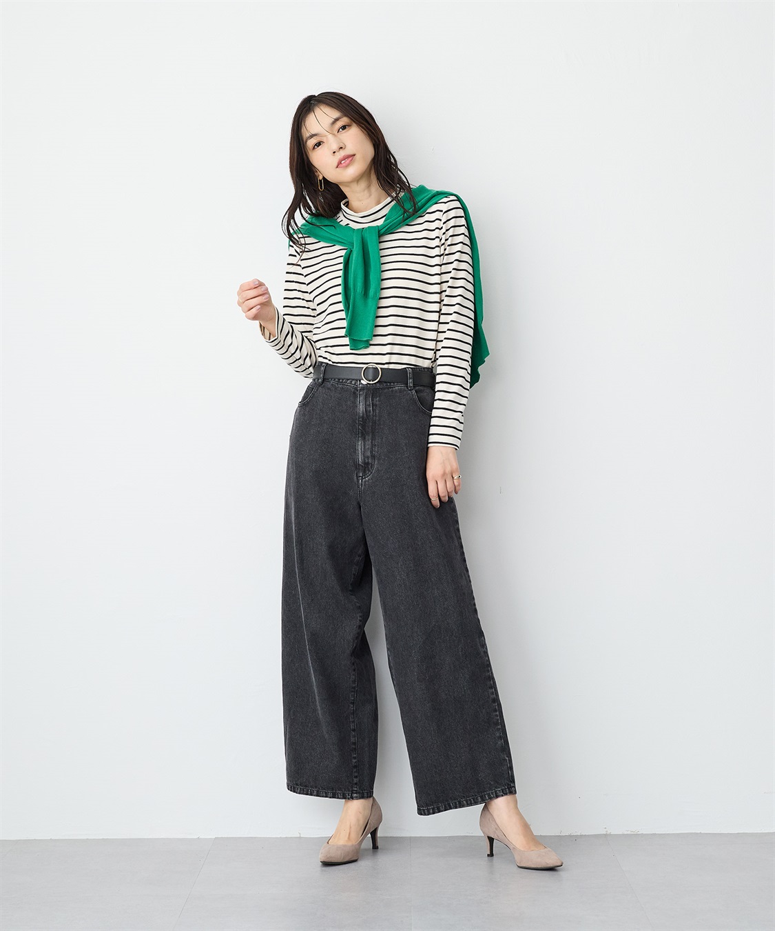 Life Style by cross marche 【anyfee/プラスサイズ】デニムワイドパンツ_sub_9