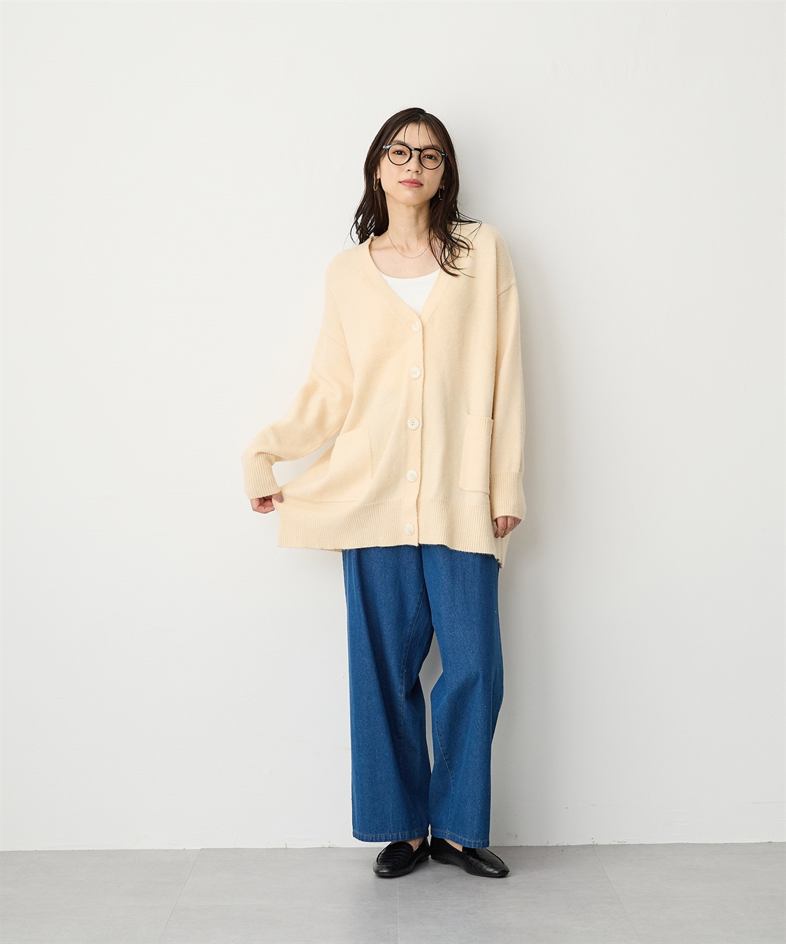 Life Style by cross marche 【anyfee/プラスサイズ】デニムワイドパンツ_sub_11