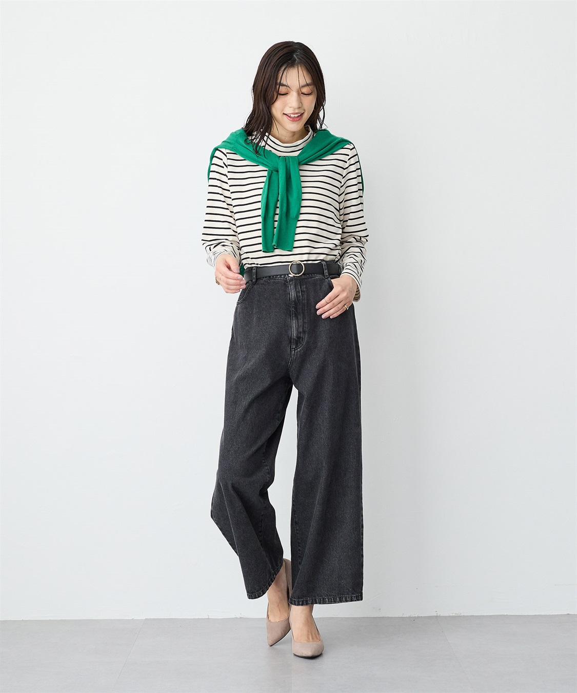 Life Style by cross marche 【anyfee/プラスサイズ】デニムワイドパンツ_sub_13