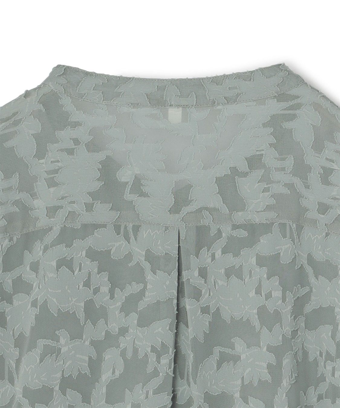 anyfee 【anyfee/プラスサイズ】フラワージャガードバンドカラーシアーブラウス_sub_25