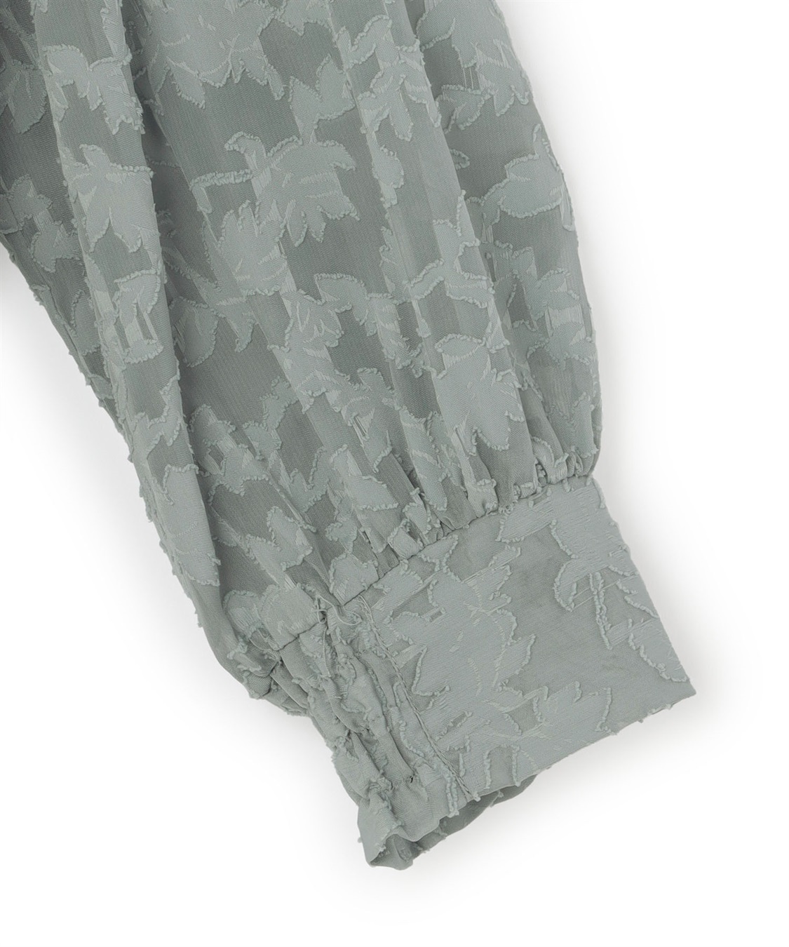 anyfee 【anyfee/プラスサイズ】フラワージャガードバンドカラーシアーブラウス_sub_26