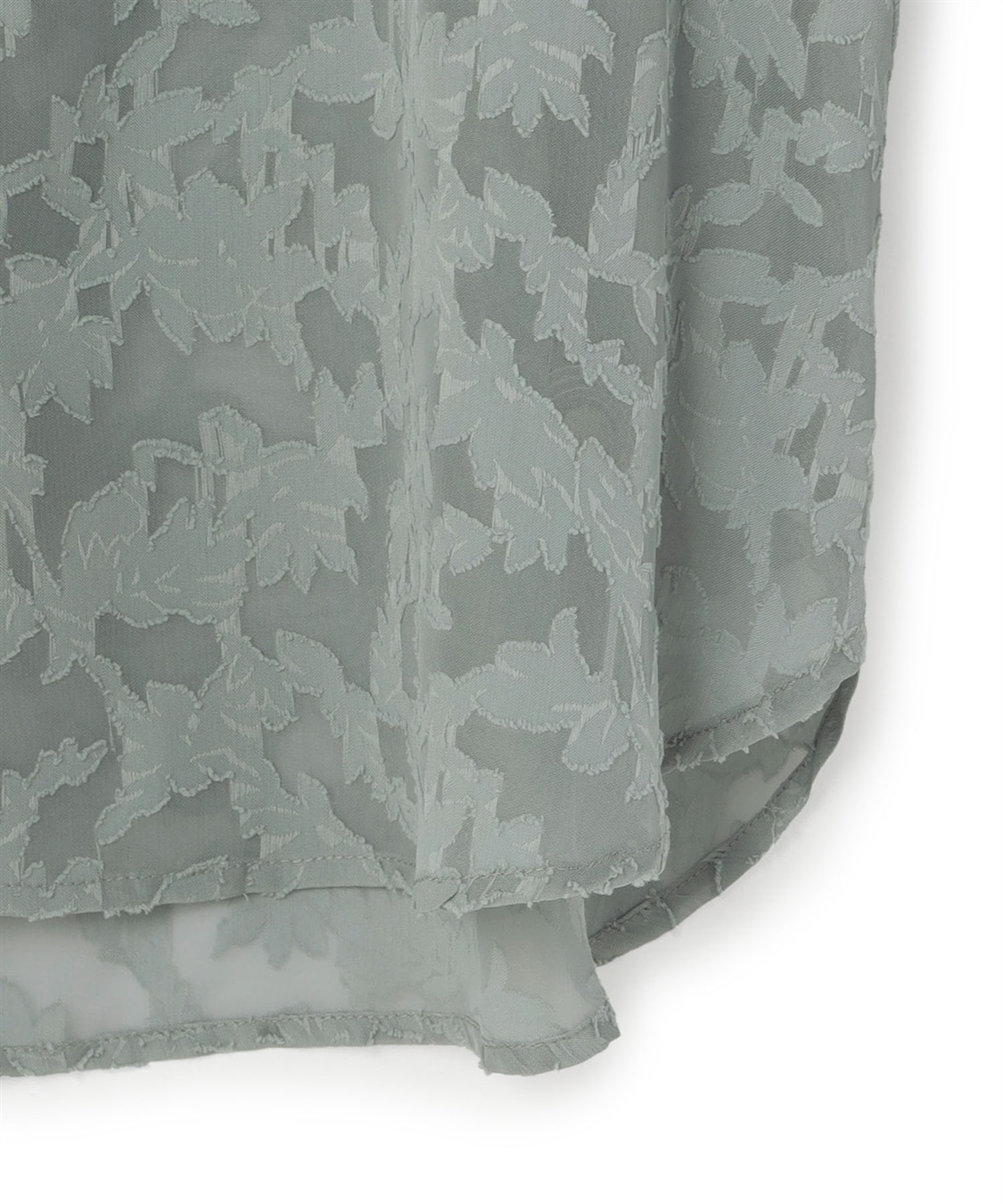 anyfee 【anyfee/プラスサイズ】フラワージャガードバンドカラーシアーブラウス_sub_27