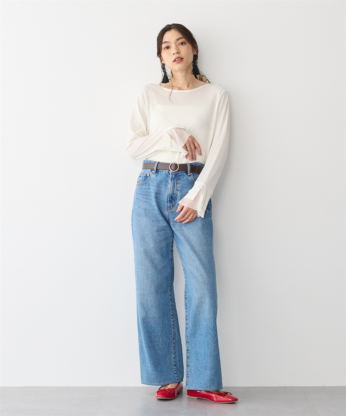 anyfee 【anyfee/プラスサイズ】無段階レザー調シンプルベルト_sub_1