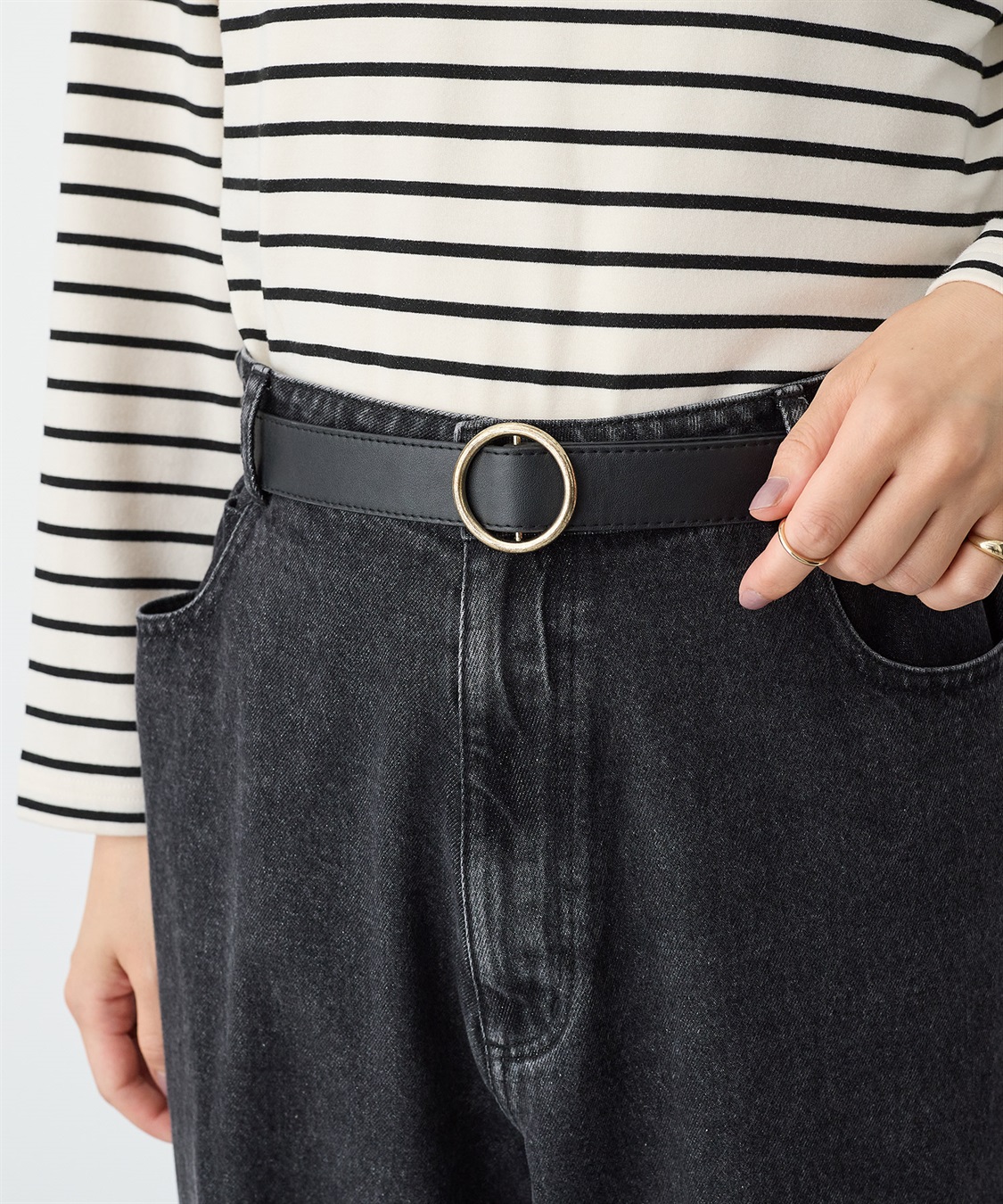 anyfee 【anyfee/プラスサイズ】無段階レザー調シンプルベルト_sub_14