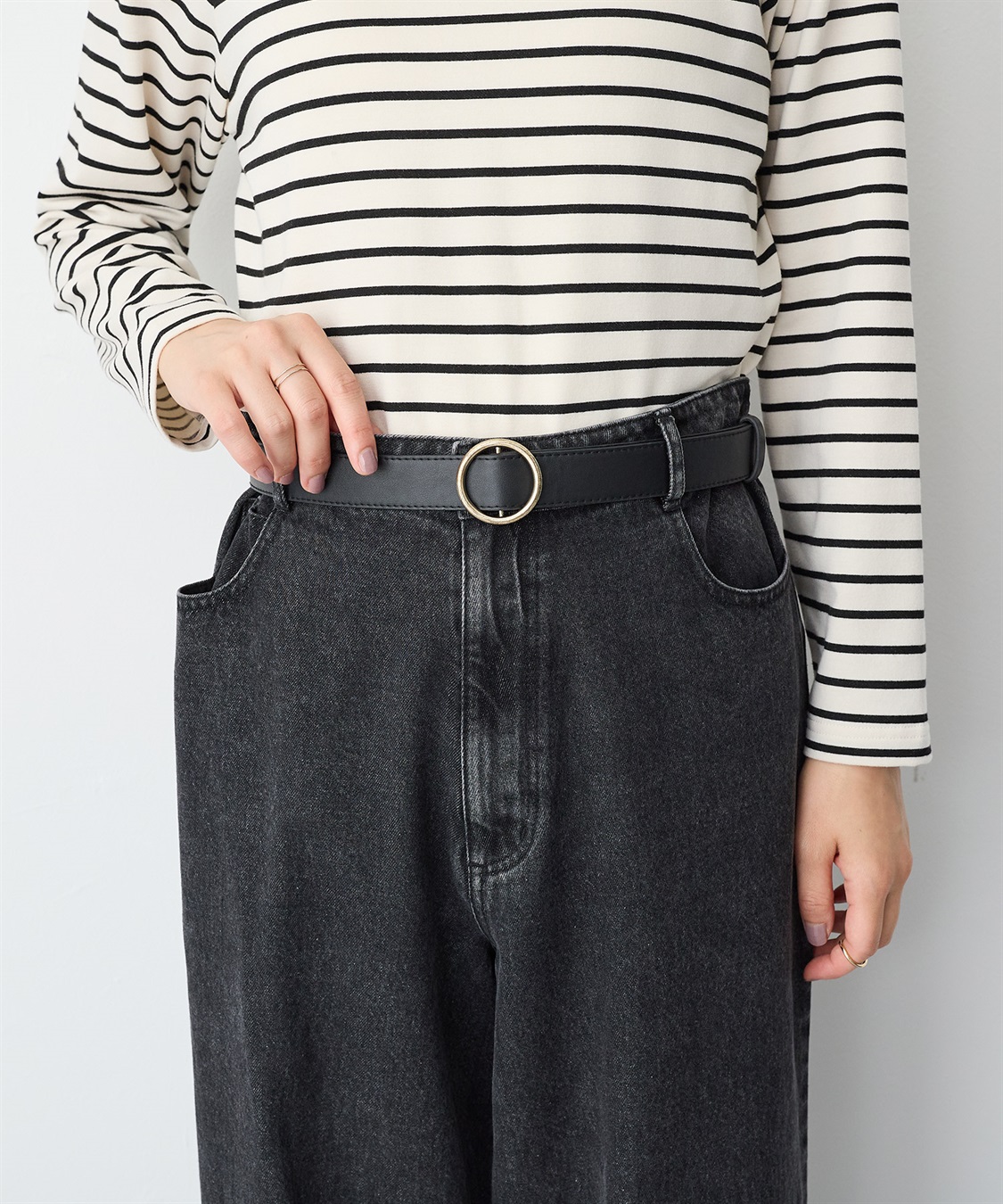 anyfee 【anyfee/プラスサイズ】無段階レザー調シンプルベルト_sub_15